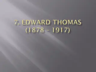 Edward Thomas - Poet and Soldier in World War I