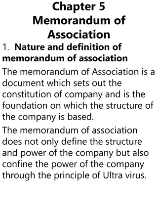 Memorandum of Association in Company Law