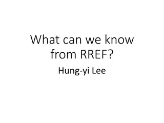 RREF and Its Applications in Linear Algebra