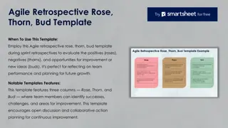 Agile Retrospective Rose, Thorn, Bud Template - Evaluate Sprint Performance