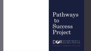 Pathways to Success Project - Innovation Grant for Vocational Rehabilitation
