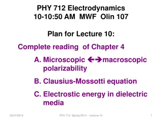 Electrodynamics Lecture 10: Understanding Dipolar Fields and Microscopic Origin of Dipole Moments