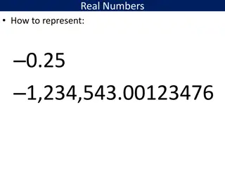 Understanding Real Numbers and Floating Point Concepts