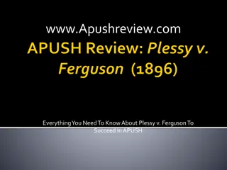 Key Points About Plessy v. Ferguson and Jim Crow Laws