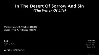 Desert of Sorrow and Sin: The Water of Life