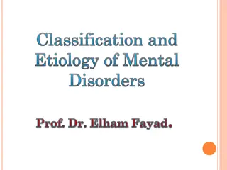 Classification and Etiology of Mental Disorders with Prof. Dr. Elham Fayad