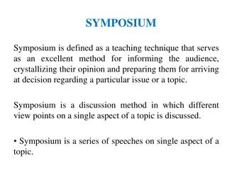 Symposium as a Teaching Technique for Informed Decision-Making