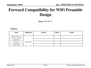 Enhancing WiFi Preamble Design for Forward Compatibility