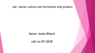 Starter Cultures in Fermented Milk Products