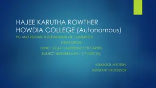 Legal Competency of Parties in Business Law