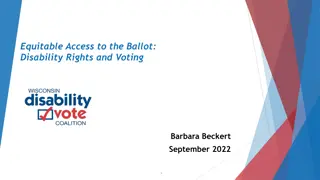 Ensuring Equitable Access to Voting for People with Disabilities