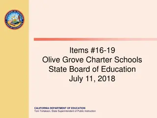 Olive Grove Charter Schools Restructuring Timeline