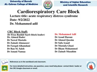 Acute Respiratory Distress Syndrome (ARDS) and Its Management