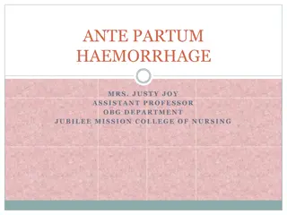 Antepartum Hemorrhage: Causes, Types, and Management