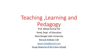 Pedagogy: Influencing the Learning Process