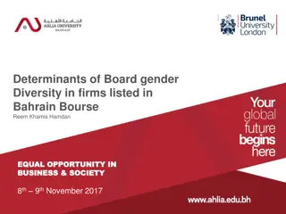 Determinants of Board Gender Diversity in Bahrain Bourse Firms