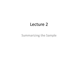 Data Summarization in Statistics