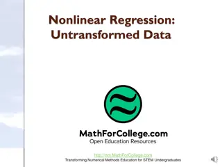 Nonlinear Regression Models and Exponential Model Analysis