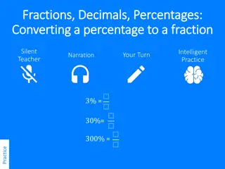 Converting Percentages to Fractions Practice
