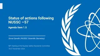Status of Actions Following NUSSC-57 Agenda Item 1.5 by Sonal Gandhi