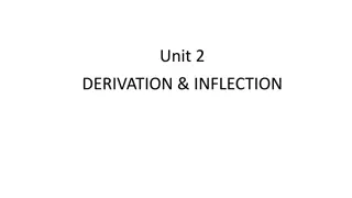 Derivation and Inflection in Linguistics