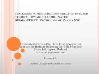 Addressing Challenges in Data Disaggregation: Zambia NSO Case Study