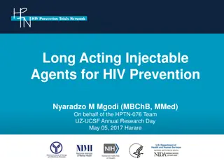 Novel Long-Acting Injectable Agents for HIV Prevention Study