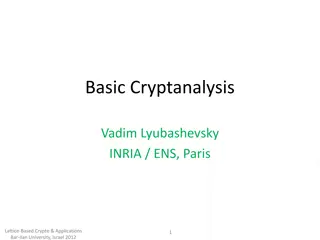 Lattice-Based Cryptanalysis: Techniques and Applications