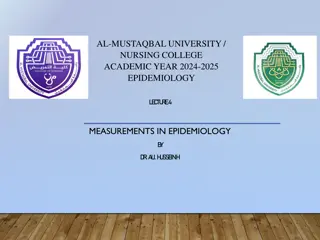 Epidemiologic Measurements: Count, Ratio, Proportion, and Rate
