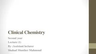 Importance of Fats in Clinical Chemistry Lecture