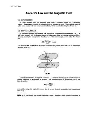 Magnetic Flux Density and Field Strength in Lecture Nine