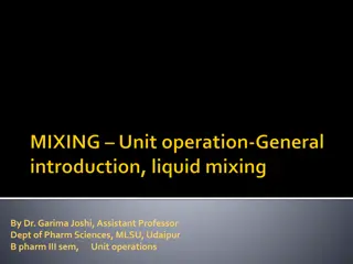 Mixing and Segregation in Unit Operations
