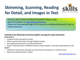 Enhancing Reading Skills: Skimming, Scanning, and Detail Reading Techniques