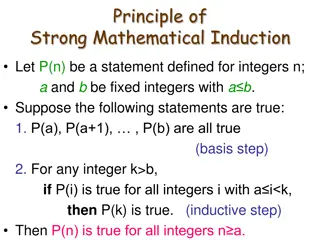 Strong Mathematical Induction Principles and Examples
