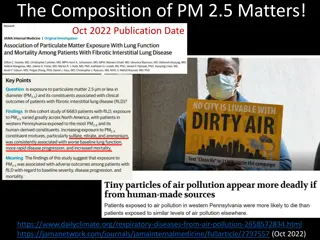 PM 2.5 Chemistry and Formation Processes