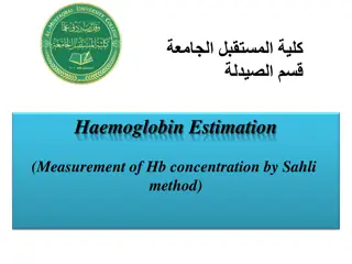 Hemoglobin: Functions and Measurement Methods