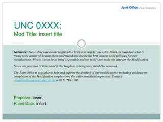 UNC Panel Modification Guidelines Overview