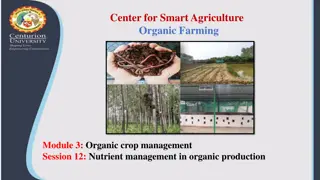 Nutrient Management in Organic Crop Production