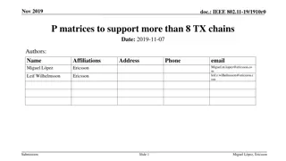 Discussing P-Matrices in IEEE 802.11-19/1910r0 for Enhanced High Throughput