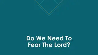 Fear and Reverence Towards God