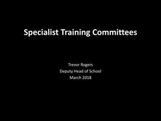 Specialist Training Committees and Roles of Deputy Heads of School in Medical Education