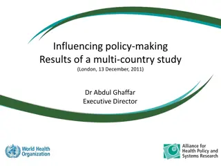 Influencing Policy Making Through Evidence-Based Strategies