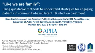 Strategies for Engaging Patients in Community-Based Latent TB Infection Treatment
