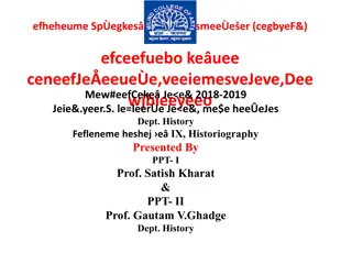 History Department Presentation on Historiography and Research Methods