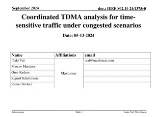 Coordinated TDMA Analysis for Time-Sensitive Traffic in Congested Scenarios