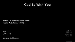 God Be With You - Hymn by J. E. Rankin & W. G. Tomer