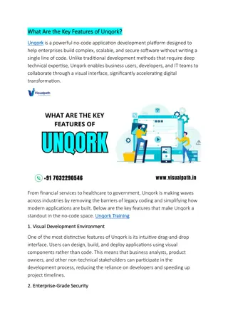 Unqork Training in Bangalore - Unqork Online Training