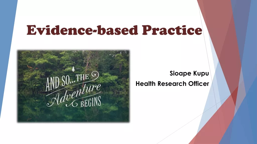 Evidence-Based Practice Guidelines for Health Research Officer