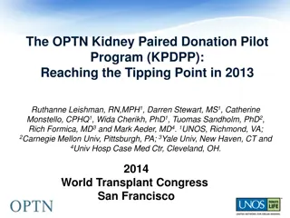 OPTN Kidney Paired Donation Program Analysis 2013