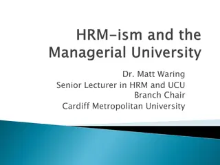 Challenges and Trends in Human Resource Management and Academic Union Advocacy